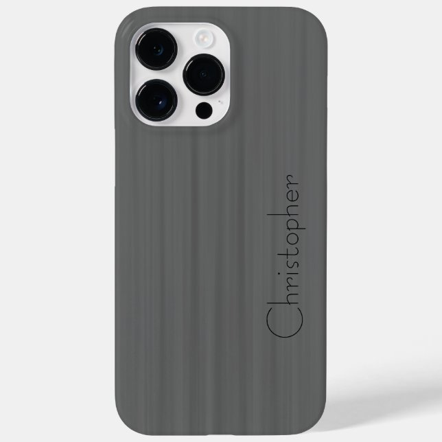 Coques Case-Mate iPhone Impression en acier inoxydable gris Titane (Verso)