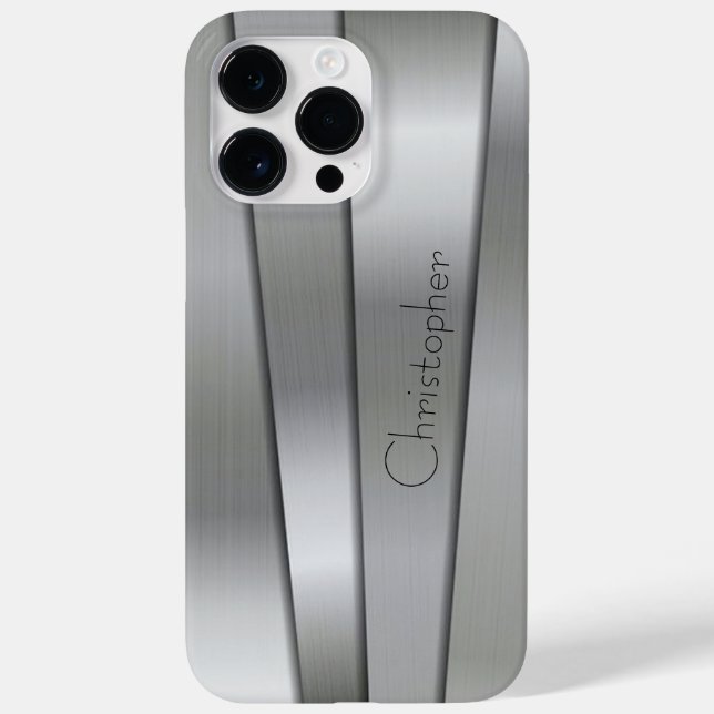 Coques Case-Mate iPhone Impression en acier inoxydable titane (Verso)