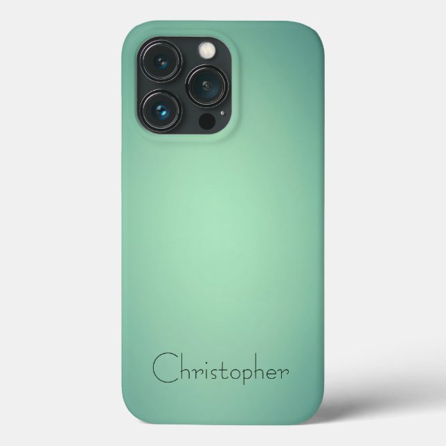 Coques Case-Mate iPhone Impression en acier inoxydable vert clair Titane (Verso)