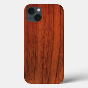 Etui iPhone 13 Impression en bois d'acajou
