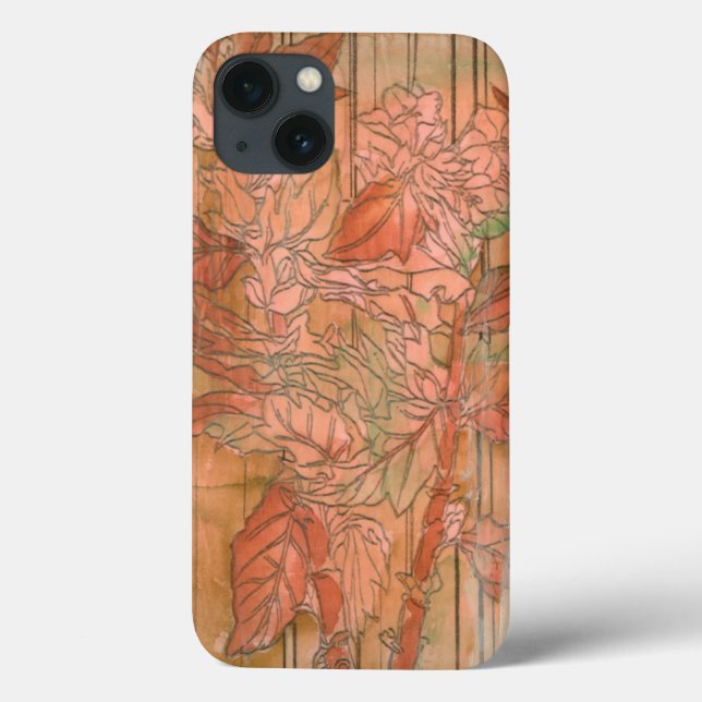 Coques Case-Mate iPhone Impression florale orange moderne sur Arrière - pl (Verso)