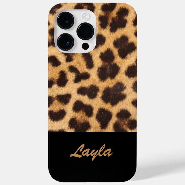 Coques Case-Mate iPhone Impression léopard Fourrure d'animal Personnalisée (Verso)
