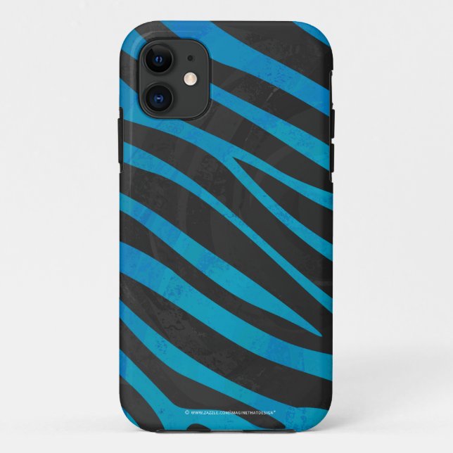 Coques Case-Mate iPhone Impression noire et grise Zebra (Dos)