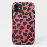 Impression noire et rouge dalmate