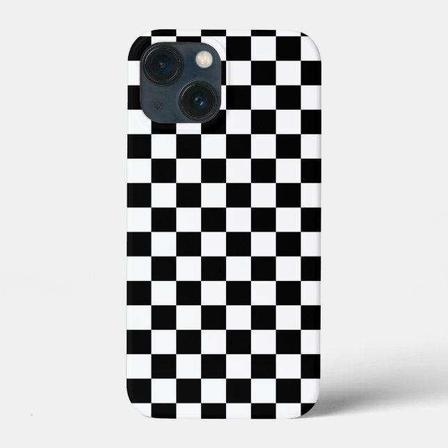 Coques Case-Mate iPhone Impression numérique des échecs noirs et blancs (Verso)