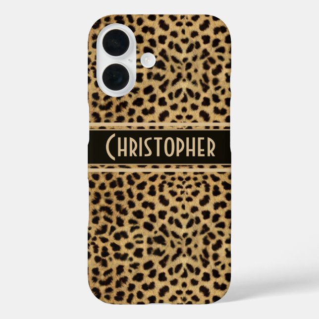 Coques Case-Mate iPhone Impression personnalisée de la peau tache léopard (Verso)