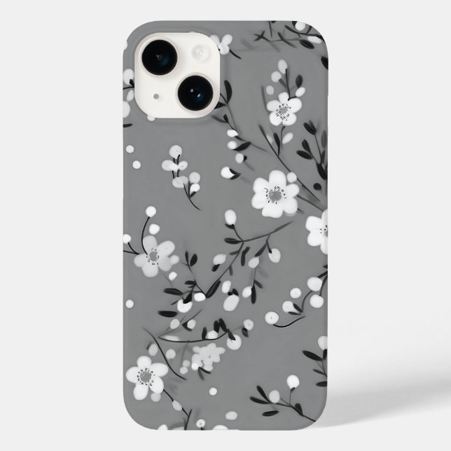 Coques Case-Mate iPhone Impression Posy Sur Gris (Verso)