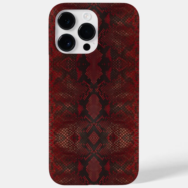 Coques Case-Mate iPhone Impression Python rouge et noir (Verso)