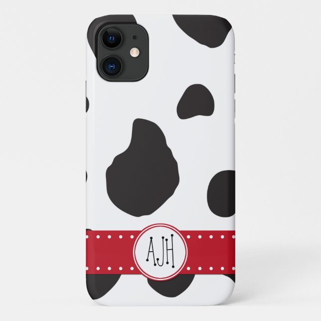 Coques Case-Mate iPhone Impression Vache, Spots Vaches, Noir Et Blanc, Mon (Dos)
