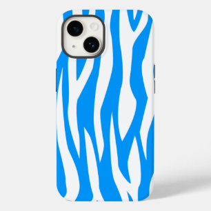 Coque Pour iPhone 14 Impression Zèbre bleu clair