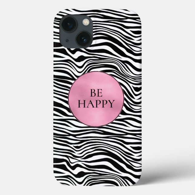 Coques Case-Mate iPhone Impression Zèbre noir et blanc (Verso)