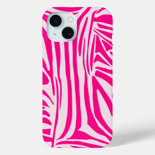 Coque Pour iPhone 15 Impression zèbre rose