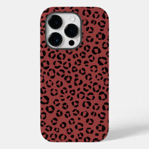 Coque Pour iPhone 14 Pro Imprimé animal bordeaux