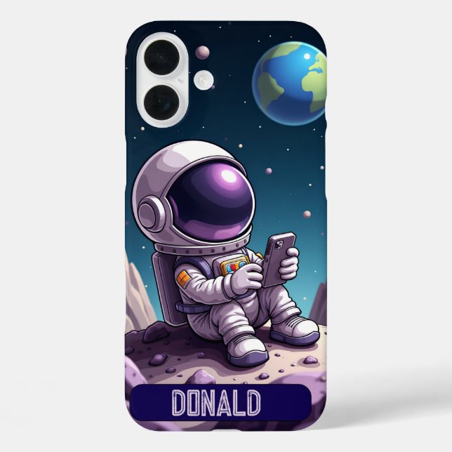 Coques Case-Mate iPhone Imprimer l'art astronaute de la Lune (Verso)