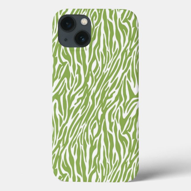 Coques Case-Mate iPhone Imprimer Safari vert Zebra (Verso)