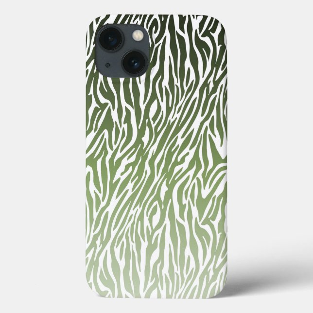 Coques Case-Mate iPhone Imprimer Zèbre vert sauvage (Verso)