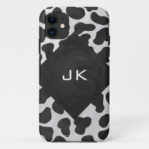 Coque Case-Mate Pour iPhone Imprimés noir et blanc Monogramme Dalmatien