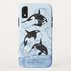 Case-Mate iPhone Case Incroyable Orques d'aquarelle noire et blanche