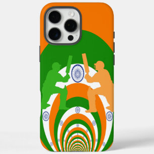 iPhone 16 Pro Max Case Inde Cricket Spirit Design abstrait