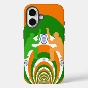 Coques iPhone 16 Inde Cricket Spirit Design abstrait