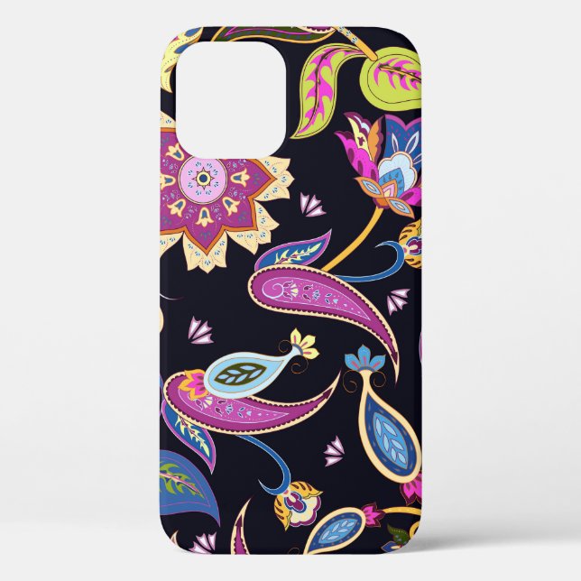 Coques Case-Mate iPhone Inde Paisley Ornement floral sans joint (Verso)