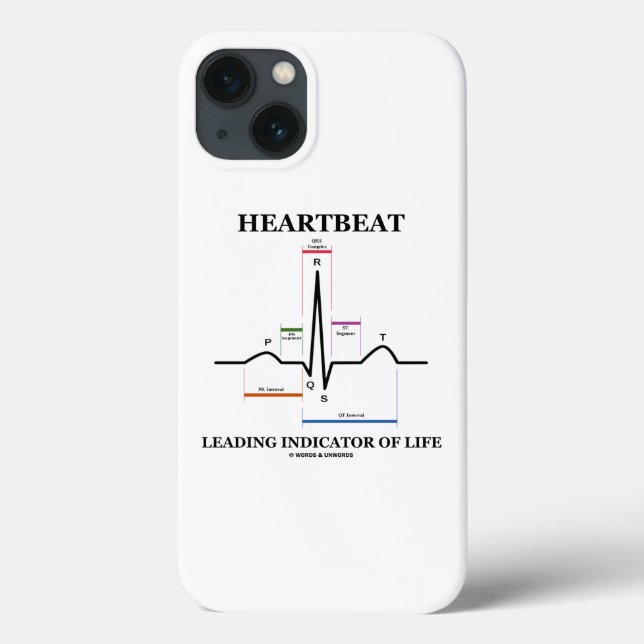 Coques Case-Mate iPhone Indicateur Principal De La Vie ECG/EKG Humour (Verso)