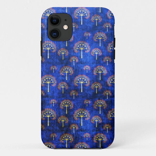 Coques Case-Mate iPhone Indigo bleu oriental frais d'arbre d'abrégé sur (Dos)