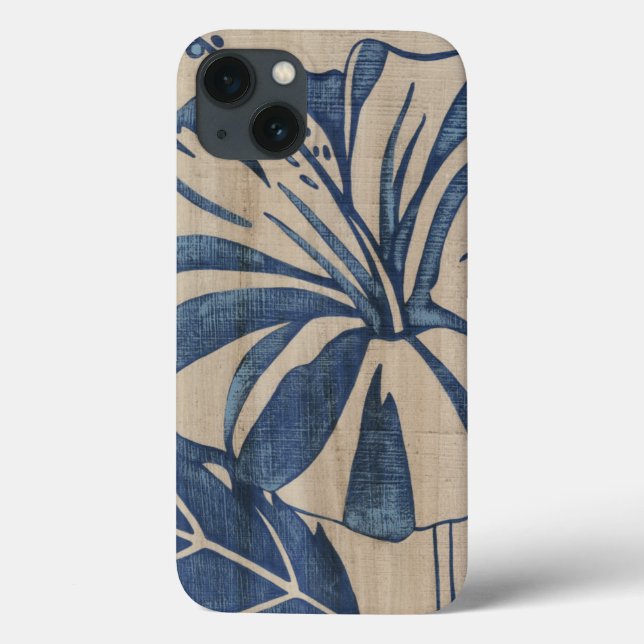 Coques Case-Mate iPhone Indigo Hibiscus (Verso)