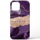 Indigo Purple Agate & Rose Gold Parties scintillan