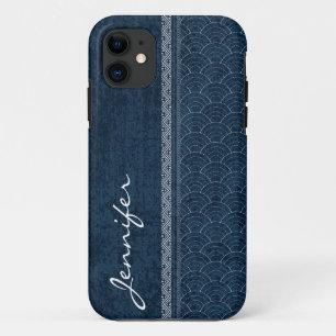 Case-Mate iPhone Case Indigo Sashiko Motif Nom de la broderie japonaise