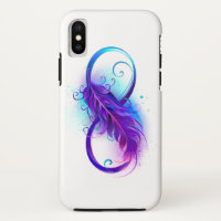 Infini avec plume violette