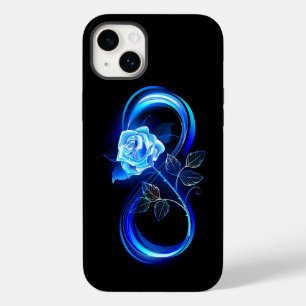 Coque Pour iPhone 14 Plus Infini lumineux avec rose bleue