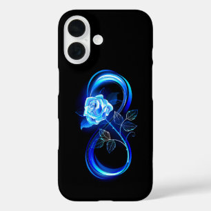 Coque Pour iPhone 16 Infini lumineux avec rose bleue