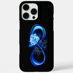 Coques iPhone 16 Pro Max Infini lumineux avec rose bleue