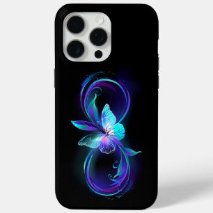 Coque iPhone 15 Pro Max Infinité brillante avec papillon magique