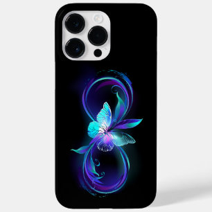 Coque Pour Pour iPhone 14 Pro Max Infinité brillante avec papillon magique