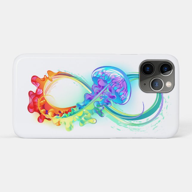Coques Case-Mate iPhone Infinity avec Rainbow Jellyfish (Dos (Horizontal))