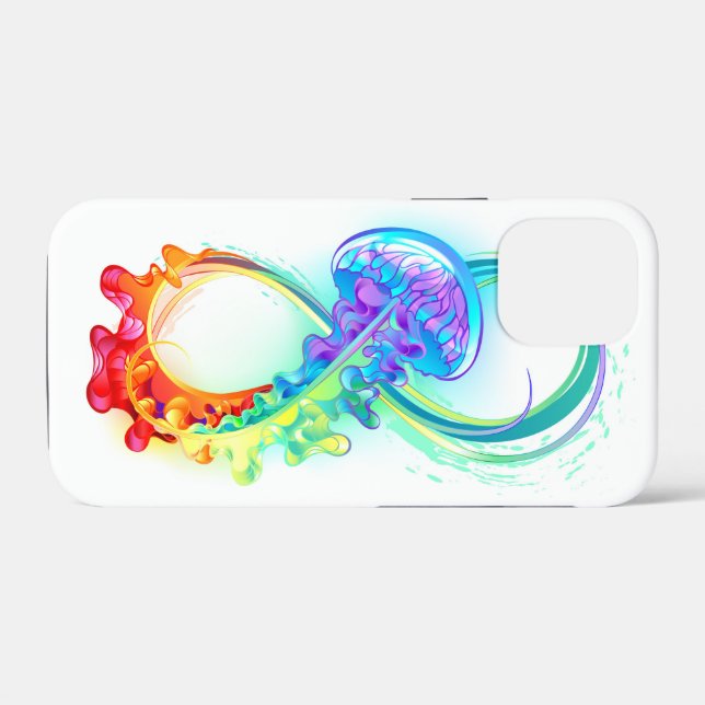 Coques Case-Mate iPhone Infinity avec Rainbow Jellyfish (Verso (horizontal))