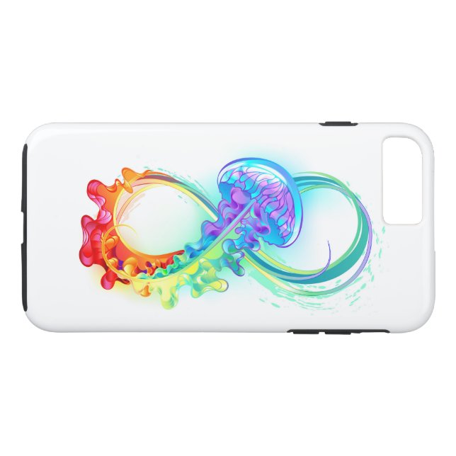 Coques Case-Mate iPhone Infinity avec Rainbow Jellyfish (Dos (Horizontal))