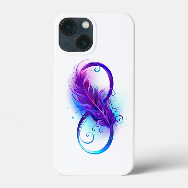 Coques Case-Mate iPhone Infinity with purple feather (Verso)