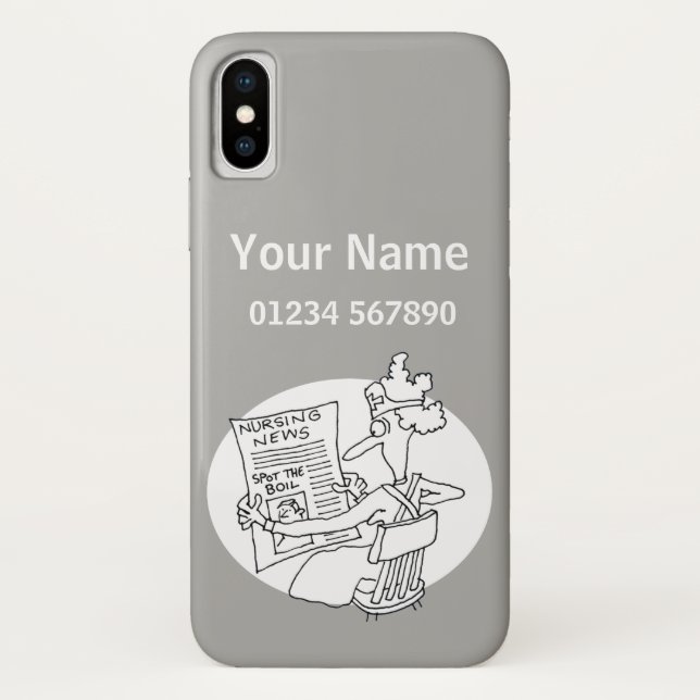 Coques Case-Mate iPhone Infirmière - Caricature à thème Médicale (Dos)