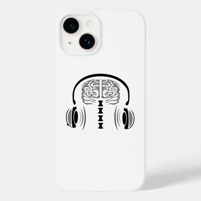 Coques Case-Mate iPhone Infirmière Gris Cerveau Écouter la chanson (Verso)
