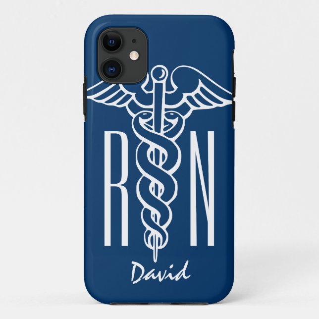 Coques Case-Mate iPhone Infirmière inscrite couverture iPhone | Blue RN ca (Dos)