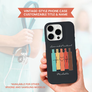 Coque Pour iPhone 16 Infirmière LPN RN Médicale Couleurs Vintages avec 