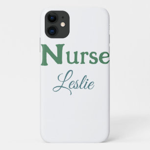 Case-Mate iPhone Case Infirmière médecin ajouter nom texte vert bleu sip