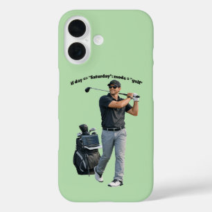 Coque Pour iPhone 16 Ingénieur Logiciel Célibataire Qui Joue au Golf UR