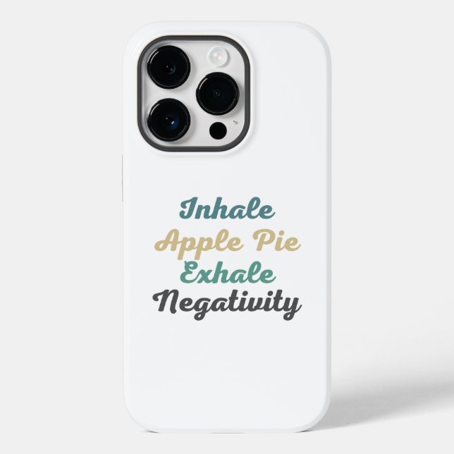Coques Case-Mate iPhone Inhale Apple Pie Exhale Négativité Téléphone Case (Verso)