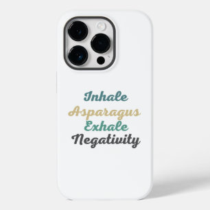 Coque Pour iPhone 14 Pro Inhale Asparagus Exhale Négativité Téléphone Case