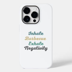 Coque Pour iPhone 14 Pro Inhale Barbecue Exhale Négativité Téléphone Case