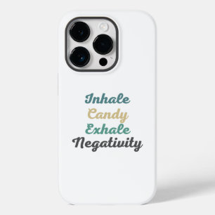 Coque Pour iPhone 14 Pro Inhale Candy Exhale Négativité Téléphone Case